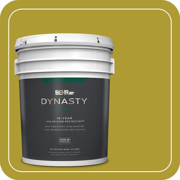 BEHR DYNASTY 5 gal. #P330-7 Luscious Lime Semi-Gloss Exterior Stain-Blocking Paint & Primer