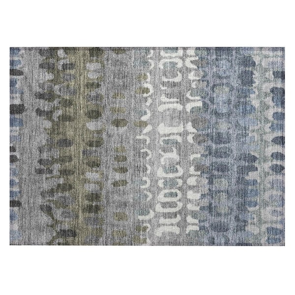 Chantille Machine Washable Indoor/Outdoor Abstract ACN2529 Blue 2 ft. x 3 ft. Accent Rug