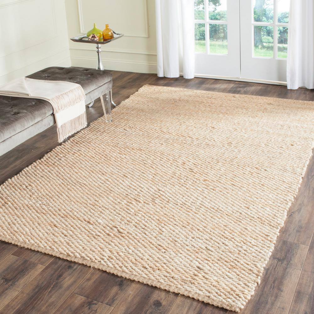 Natural Jute Hand-Knotted Runner Rug 30" x 5'