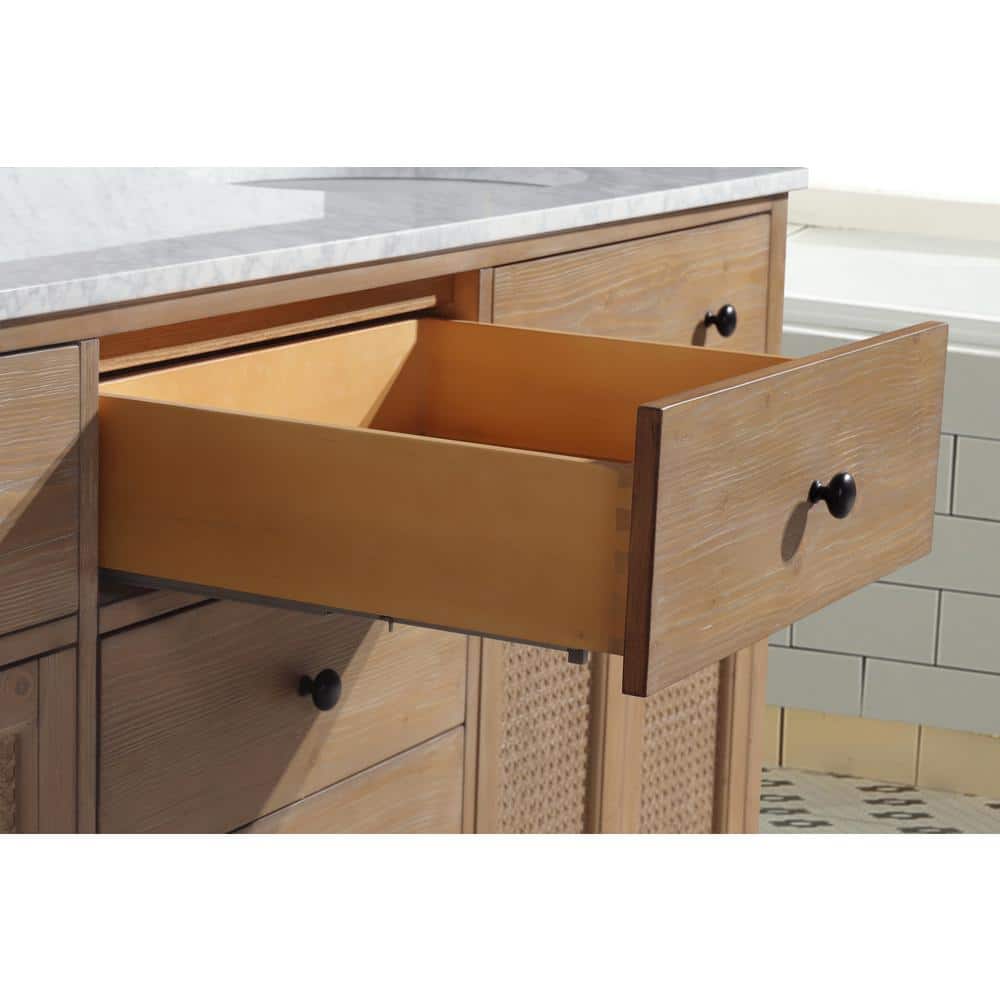 Annie 72" Weathered Fir Double Sink Bathroom Vanity