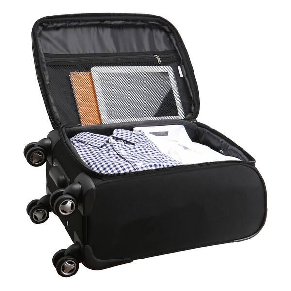 Denco MLB New York Yankees 21 in. Black Carry-On Spinner Softside