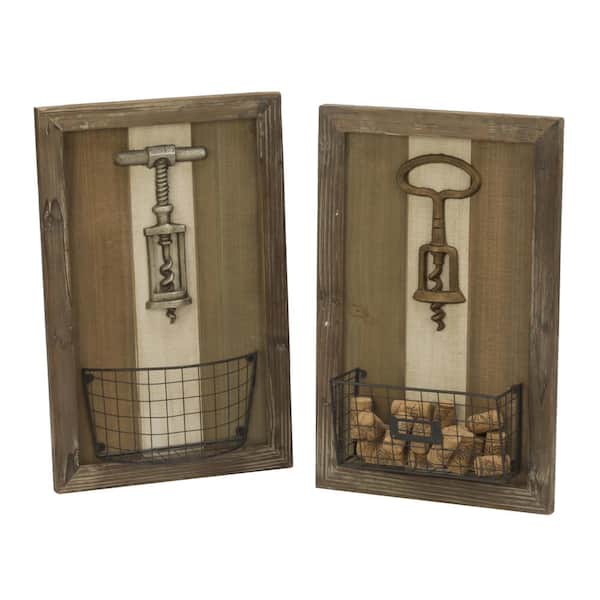 Tripar Brown Corkscrew Wall Art (2-Piece)