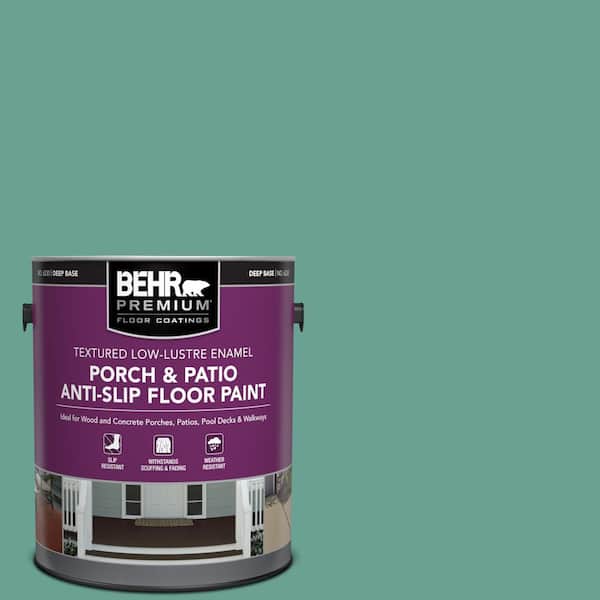 1 gal. #T17-15 Jade Dragon Textured Low-Lustre Enamel Interior/Exterior Porch and Patio Anti-Slip Floor Paint
