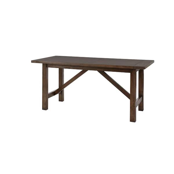 Home Decorators Collection Plum Hill Smoke Brown Wood Rectangular Dining Table