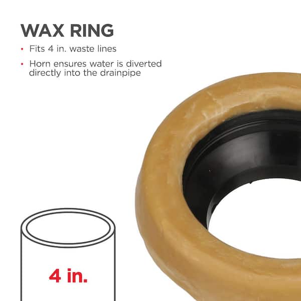 Oatey Wax Bowl Ring with Polyethylene Sleeve and Bolts, Size: Standard