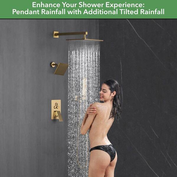 Vanfoxle Luxury Single Handle 2-Spray Shower Faucet 1.8 GPM with