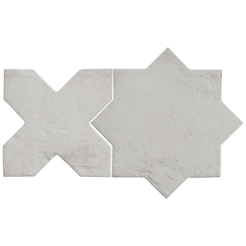 Noto Star-Crossed Gray Matte Porcelain Tile 6" x 6"