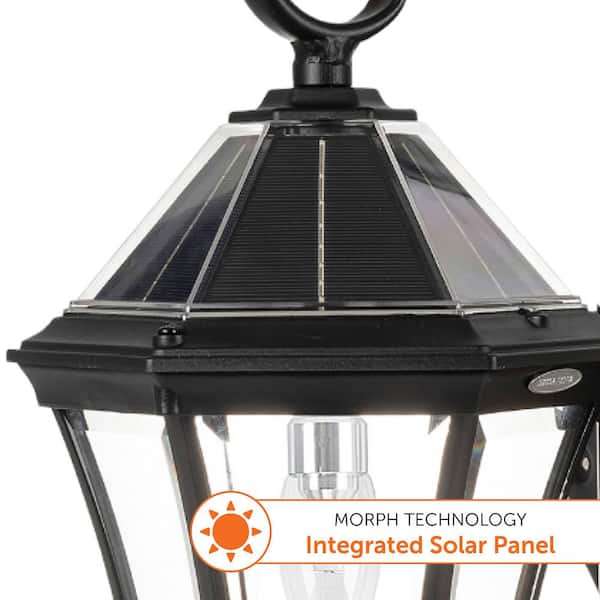 GAMA SONIC Victorian 1-Light Black Outdoor Rust Resistant Solar