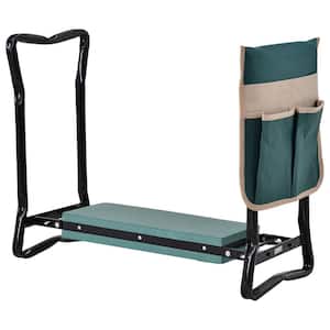 22.75 in. Garden Kneeler and Seat with Large Side Tool Pouch and Easy Folding Design