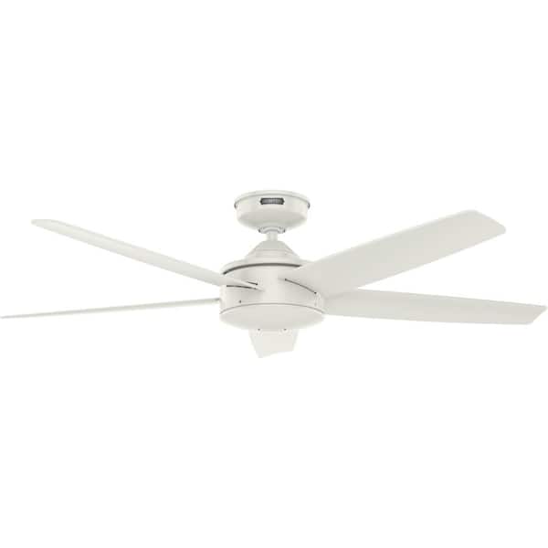 Hunter Tidal Ridge 52 in. Outdoor Fresh White Ceiling Fan with Wall Switch For Patios or Bedrooms