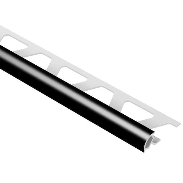 Rondec Black 5/16 in. x 8 ft. 2-1/2 in. PVC Bullnose Tile Edging Trim