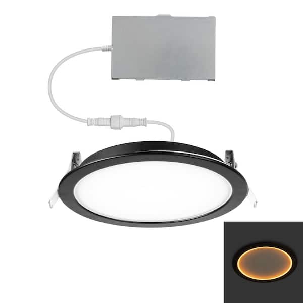 6 in. Adjustable CCT and Lumen Canless IC Rated Dimmable Integrated LED Recessed Light Kit with Night Light