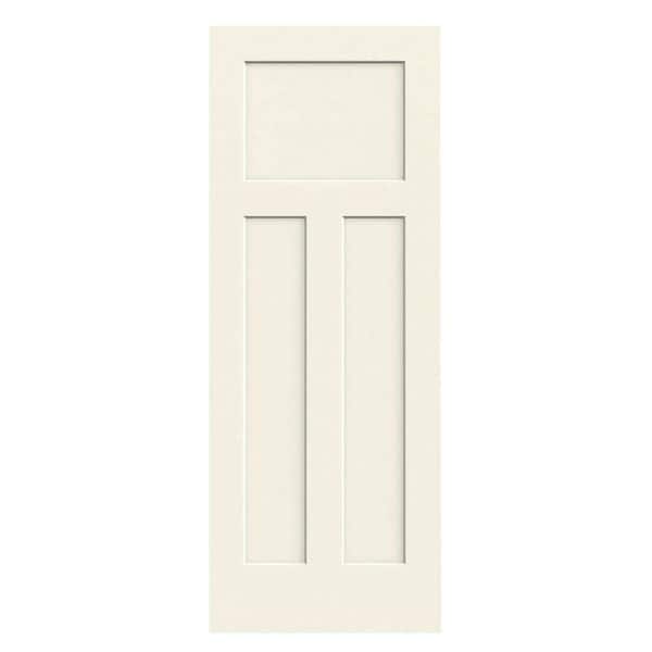JELD-WEN 30 in. x 80 in. Craftsman Vanilla Painted Smooth Solid Core Molded Composite MDF Interior Door Slab