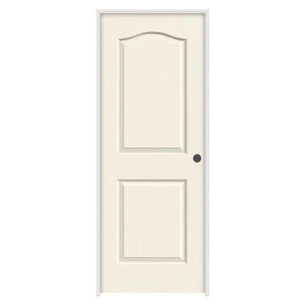 JELD-WEN 36 in. x 80 in. Princeton Vanilla Painted Left-Hand Smooth Solid Core Molded Composite MDF Single Prehung Interior Door