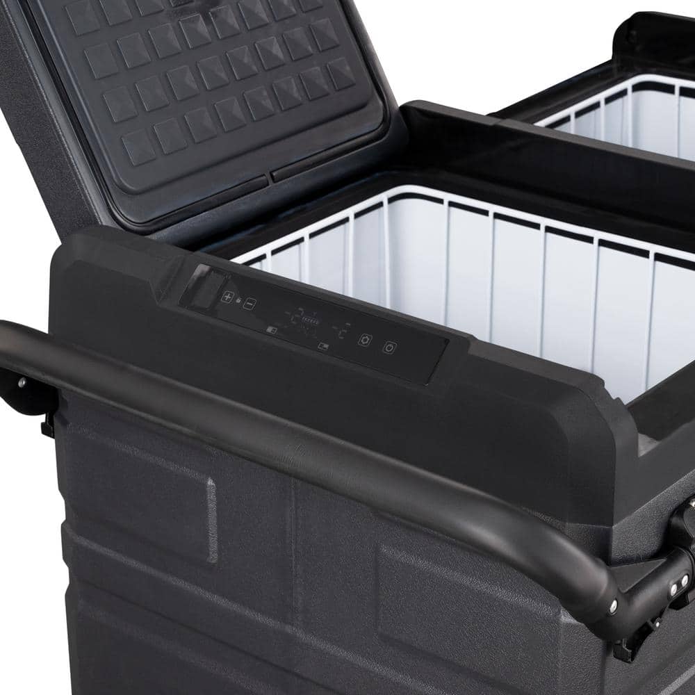 Newair 80 Qt Black Electric Portable Camping Cooler with Wheels