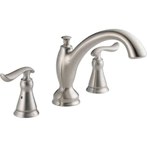 Linden 2-Handle Deck-Mount Roman Tub Faucet Trim Kit Only in Stainless (Valve Not Included)