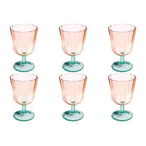 Simple Scallop 17 oz. Contemporary Dishwasher Safe Wine Glass Set (Set of 6)