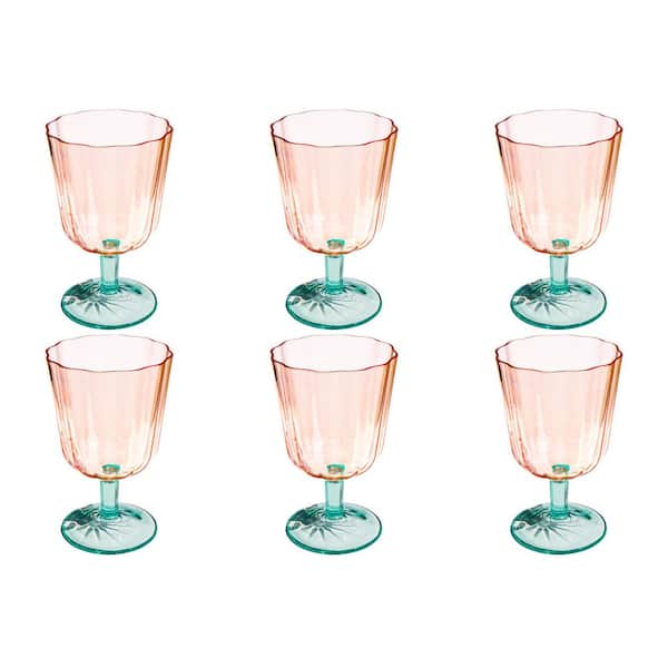 ABODE HOMEWARES Simple Scallop 17 oz. Contemporary Dishwasher Safe Wine  Glass Set (Set of 6) DK25159987 - The Home Depot