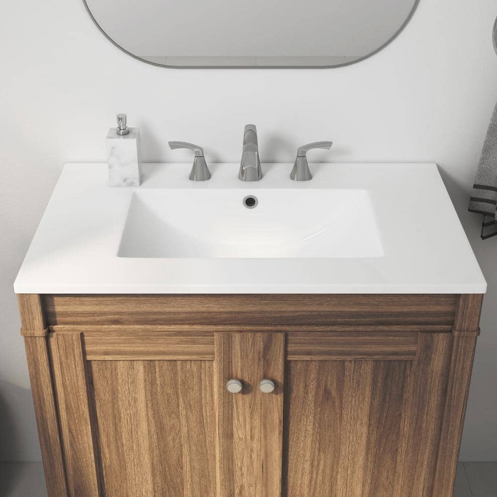 Tucson 30" White Ceramic Rectangular Single Vanity Top Sink