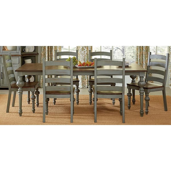 Progressive Furniture Colonnades Putty/Oak Rectangular Dining Table