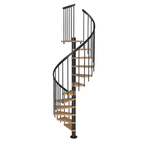 Dolle Calgary Anthracite 47 in. Dia Extra Baluster Stair Kit 110 in. High