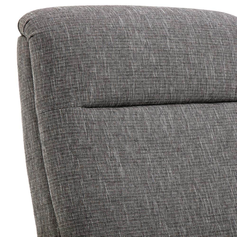 Terni Ashen Grey Performance Fabric Mid-Century Modern Recliner
