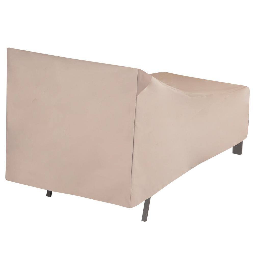 Beige Heavy-Duty Weather-Resistant Patio Chaise Lounge Covers, Set of 2
