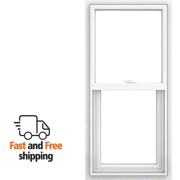 V-2500 Series 29.5 in. x 59.5 in. Single Hung Vinyl Low-E White Nail Fin Frame New Construction Tilt-in Window