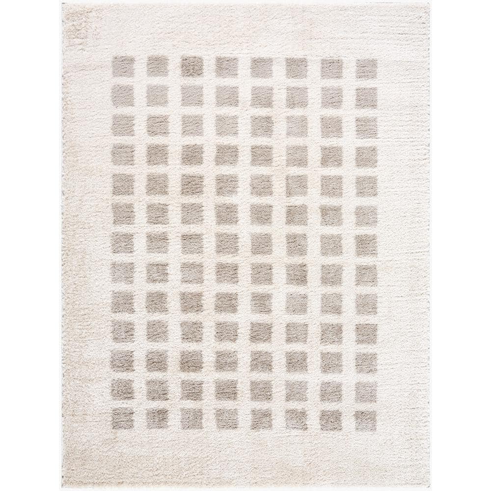 Fossay Shag Grey 2 ft. x 3 ft. Modern Indoor Area Rug price history on PriceWatchPro