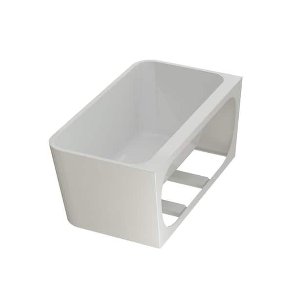 MEDUNJESS 55 in. x 29.5 in. Acrylic Flatbottom Freestanding