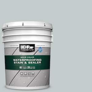 5 gal. #730E-3 River Rock Solid Color Waterproofing Exterior Wood Stain and Sealer
