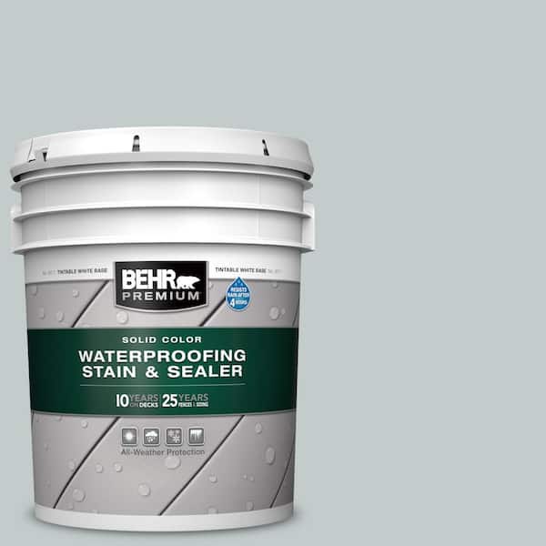 5 gal. #730E-3 River Rock Solid Color Waterproofing Exterior Wood Stain and Sealer