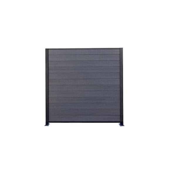6 ft. x 6 ft. Valla Composite Fence Panel Ironwood (10-Pack)