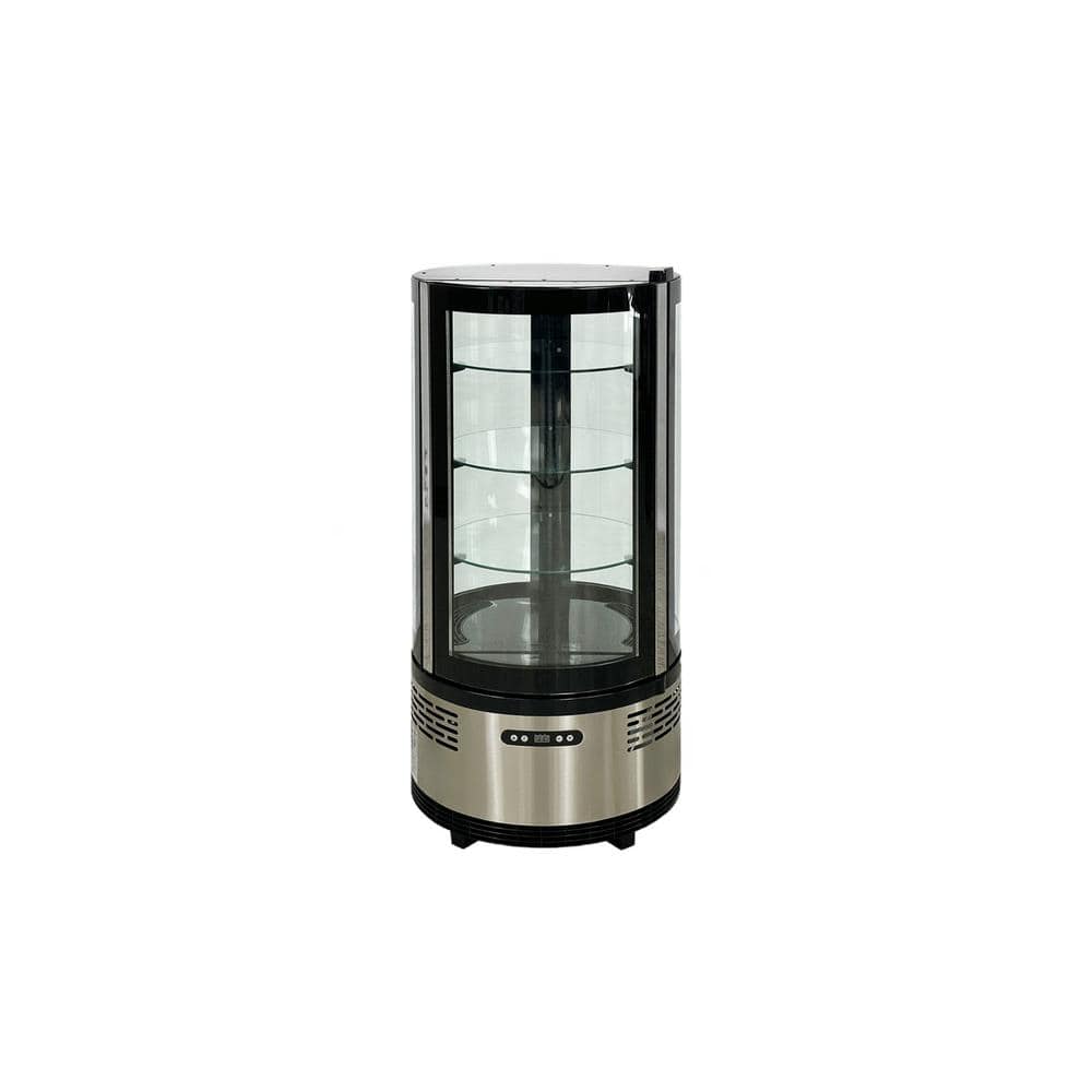 18.9 in. 3.5 cu. ft. Commercial NSF Countertop Curved Glass Refrigerated Bakery Showcase EW3 Black