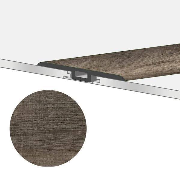 MaxCore Obsidian 1-3/4 in. W x 47-1/4 in. L x 0.27 in. T Vinyl T-Molding