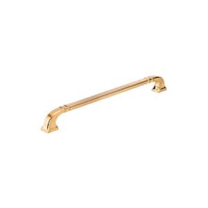 12 5/8 in. (320 mm) Aurum Brushed Gold Transitional Curved Cabinet Bar Pull