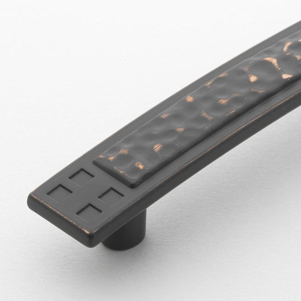 Oil Rubbed Bronze Hammered Cabinet Pull Bar with Mounting Hardware