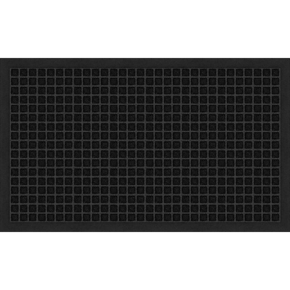 TrafficMaster Embossed Black 18 in. x 30 in. Non-Slip Outdoor Door
