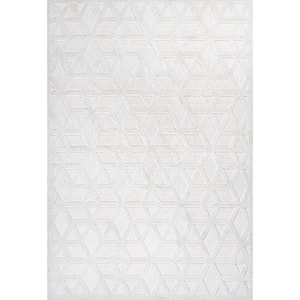 Talaia Neutral Geometric Ivory 4 ft. x 6 ft. Indoor/Outdoor Area Rug