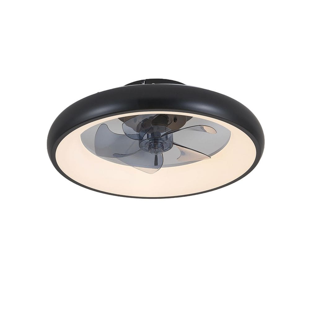 19.70 in. Modern Integrated LED Indoor Flush Mount Black Ceiling Fan Light with APP & Remote Control price history on PriceWatchPro