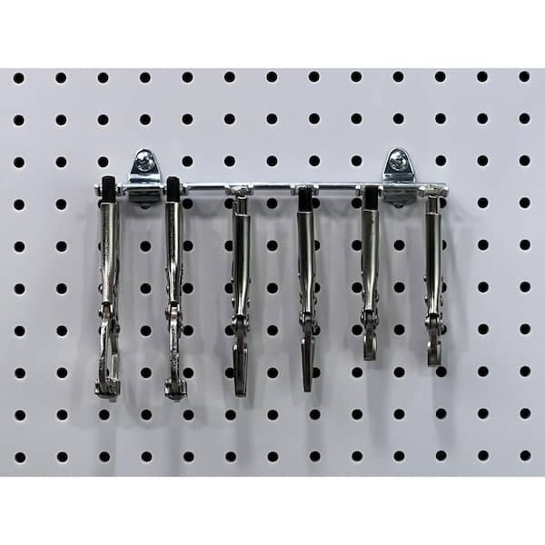 DuraHook 8-1/8 in. W 7/16 with 13/16 in. I.D. Zinc Plated Steel Multi-Prong Tool/Wrench Holder for DuraBoard (5-Pack)
