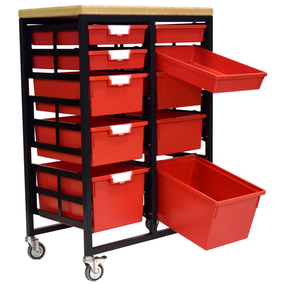 StorSystem Mobile Workbench Storage Station With Wood Top 10