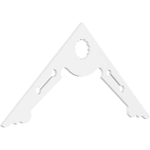 Ekena Millwork 1 in. x 72 in. x 33 in. (11/12) Pitch Cena Gable Pediment Architectural Grade PVC Moulding