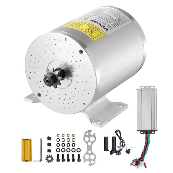 VEVOR 2000-Watt Electric Brushless DC Motor Kit-48-Volt 4300 rpm Motor with Upgraded Speed Controller and Throttle Grip Kit