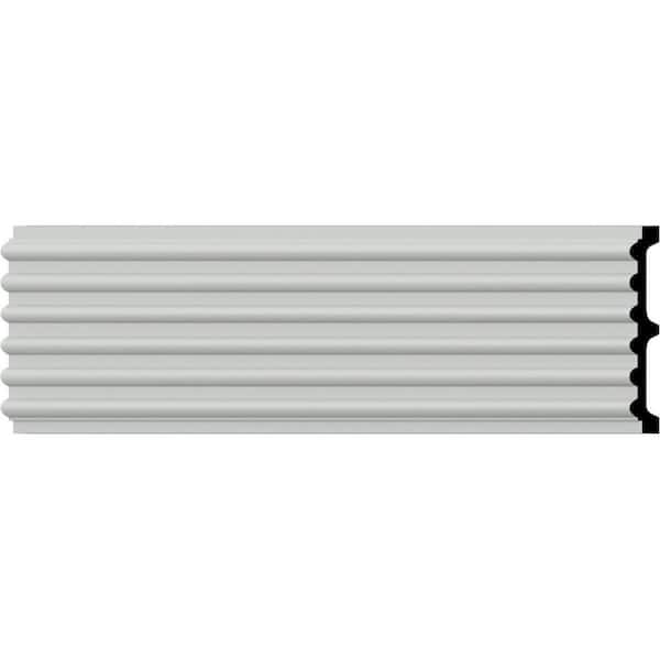 Ekena Millwork 1-3/8 in. x 9-1/2 in. x 78-3/4 in. Primed Polyurethane Reeded Casing