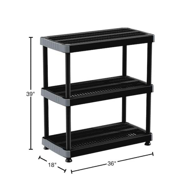 Rimax Heavy Duty 3 Tier Storage Shelving Black