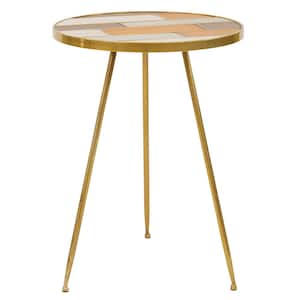 Atonvale Antique Brass Round Accent Table
