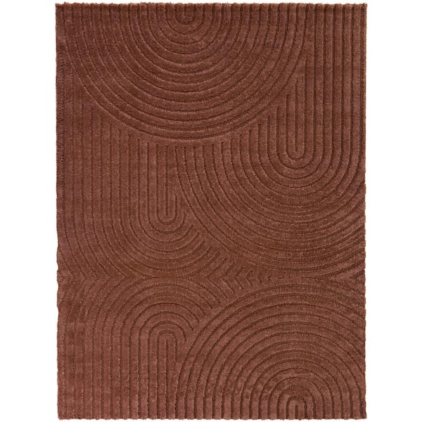 BALTA Caserio Wine 5 ft. x 7 ft. Abstract Area Rug