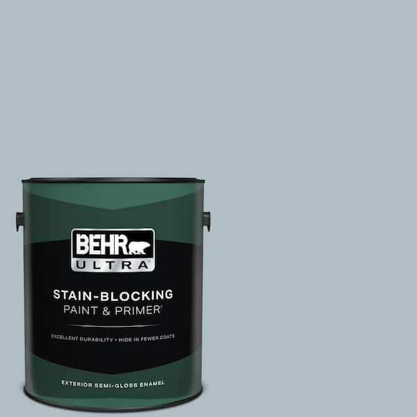 BEHR ULTRA 1 gal. #PMD-99 Arctic Ocean Semi-Gloss Enamel Exterior Paint & Primer