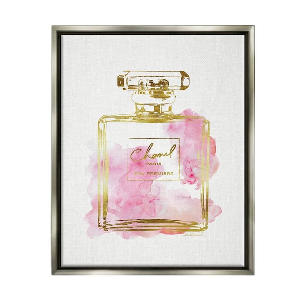 The Stupell Home Decor Collection Glam Perfume Bottle Gold Pink by Amanda  Greenwood Floater Frame Culture Wall Art Print 17 in. x 21 in.  agp-107_ffl_16x20 - The Home Depot